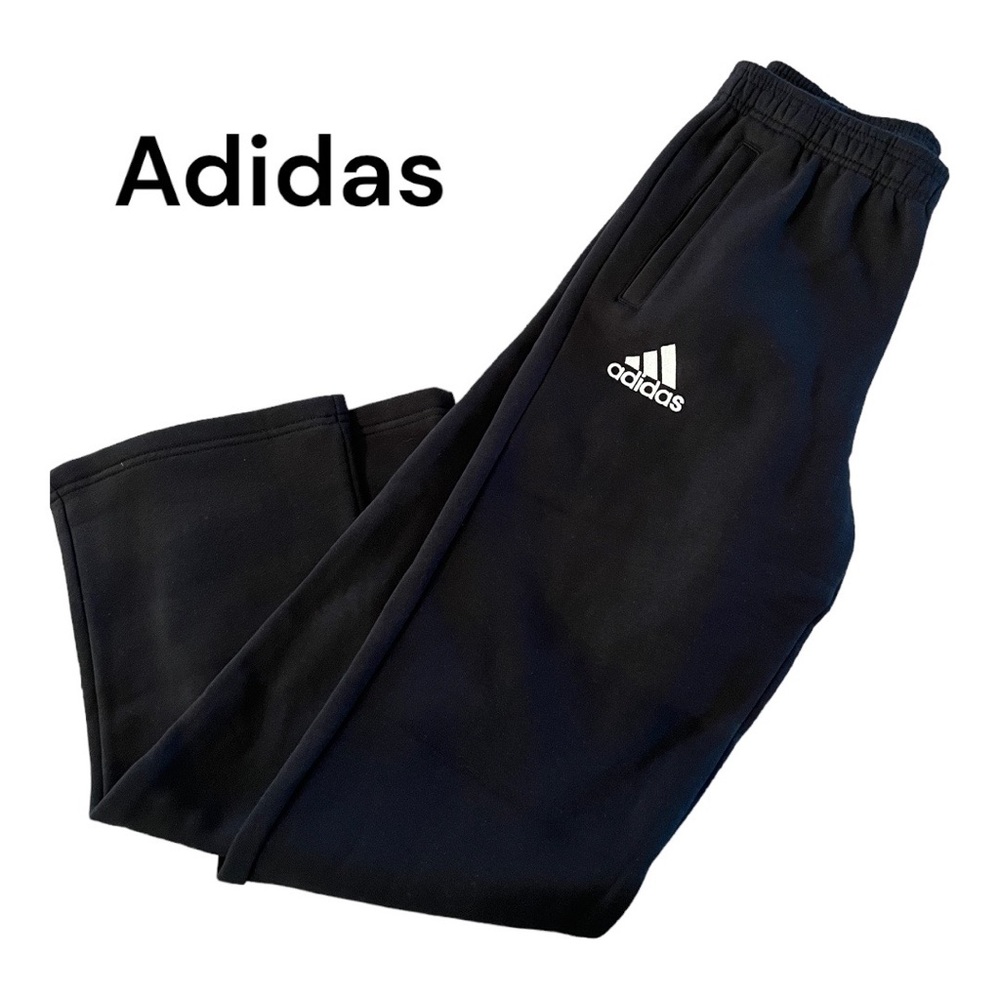 Adidas Womens Wide Leg Black Jogging Pants. Size Large